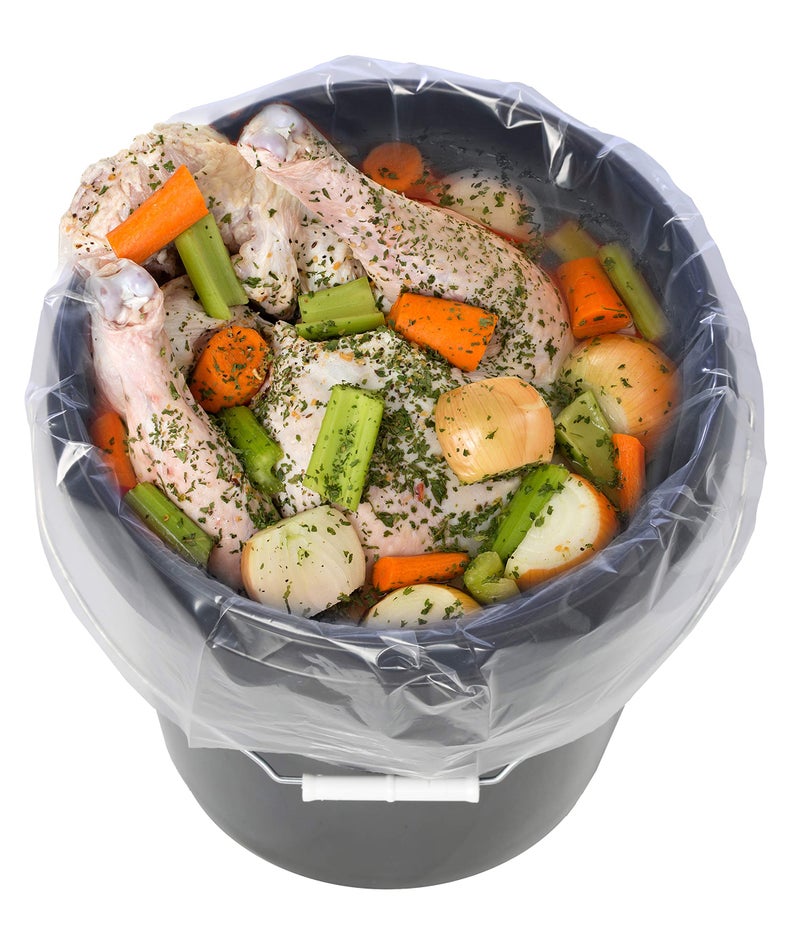 PBKay 5 Gallon Bucket Liner Bags for Marinating and Brining, Food Grade, BPA Free, Extra Heavy Duty Leak Proof (10 pack) - Image 2